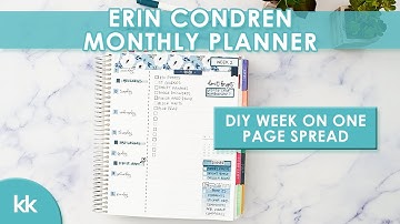 Erin Condren Plan with Me Functional Monthly Planner hobonichi Weekly Spread Minimal Simple Stickers