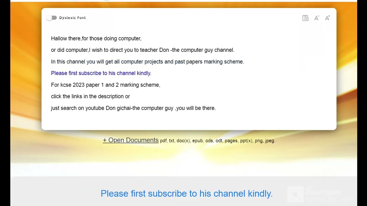 KCSE 2023 COMPUTER PAPER 1 And 2 Marking Scheme YouTube KCSE 2023 COMPUTER PAPER 1 And 2 Marking Scheme YouTube