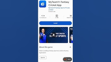 My Team11 Fantasy Cricket App #myteam11 #shorts #short