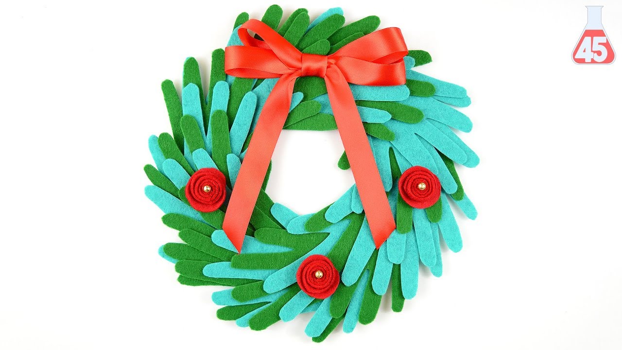 Fuori porta Natalizia Fai da te in Feltro | Decorazioni Natalizie - YouTube