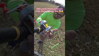 260 yards Pendulum Cast using Abu Garcia SilverMax 5600 😱😱 #shorts #longcasting #surfcasting