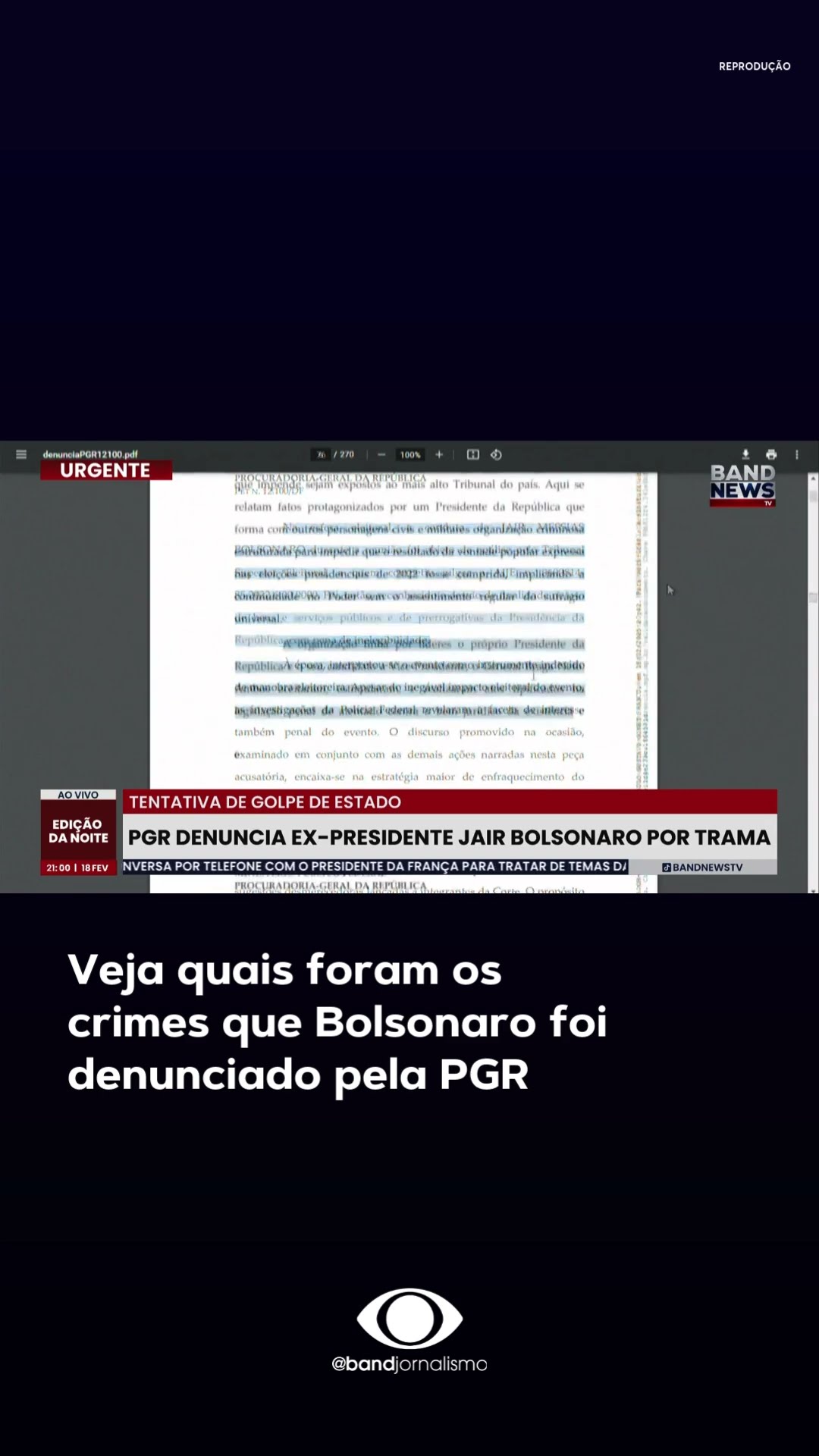 Veja quais foram os crimes que Bolsonaro foi denunciado pela PGR #shorts