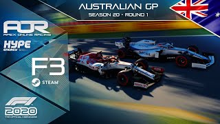 F1 2020 | AOR Hype Energy F3 League | PC | S20 | R1: Australian GP