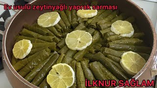 Anne Usulü Zeytinyağlı Yaprak Sarması Nasıl Yapılır?Ev Usulü Zeytinyağlı Yaprak Sarması/Sarma Tarifi