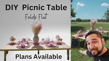 DIY Picnic Table, Folds away for Transport!