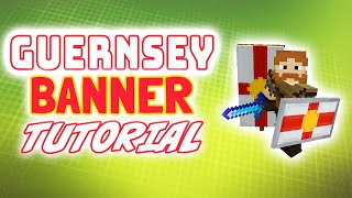 Minecraft: Guernsey Flag Banner Tutorial 🇬🇬 | Comment faire le drapeau de Guernesey