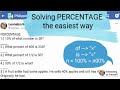 Solving percentage the easiest and simplest way cse let math