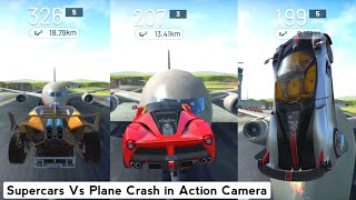 Supercars vs Plane Crash in Action Camera - Extreme Car Driving Simulator 2023 - Android Gameplay