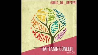 Rusça Haftanın Gunleri