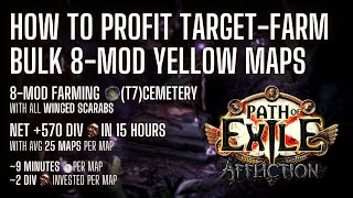 [PoE 3.23] 100 MAPS - Low-tier 8-mod Sextant Farming - Prep & Results (30-40div+ per hour)