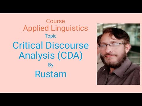 Applied Linguistics - L02 - Critical Discourse Analysis ( CDA)