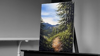 Painting a Realistic Forest Landscape with Acrylics - Paint with Ryan