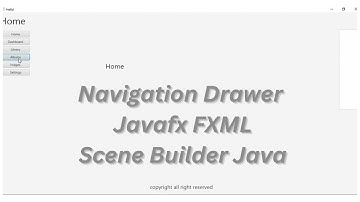 Navigation Drawer Demo for javafx application using intelij