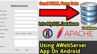 How to send Html Form Data into MySQL Database on Android || Connect Html Form with MySQL Database