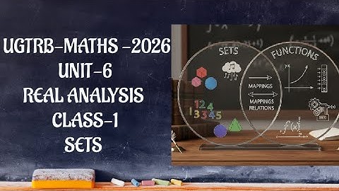 UGTRB MATHS -2026- UNIT-6- REAL ANALYSIS - CLASS-1 #ugtrb #ugtrbmaths #sets #realanalysis #shortcuts