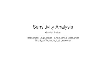 Sensitivity Analysis