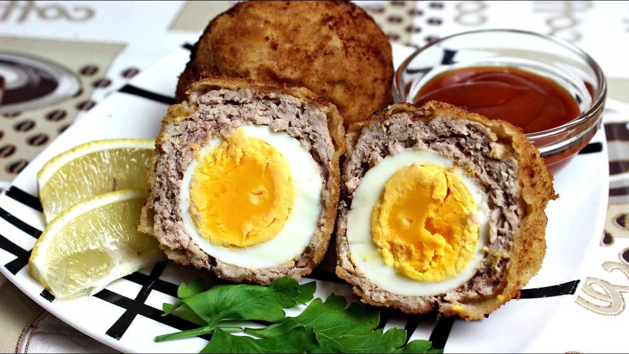 Яйца по-шотландски | Scottish eggs | Блюдо из фарша - YouTube