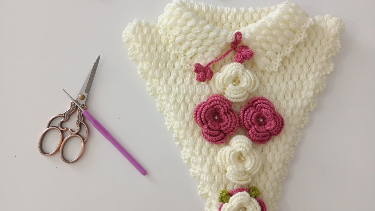 Kat kat çiçekli yakalı lif modeli 🏵️ Takım modeli