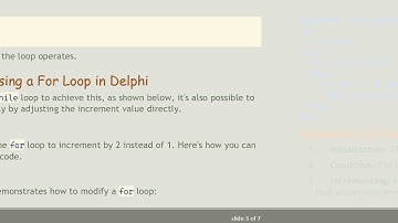 How to Use a for Loop to Increment in Multiples of 2 in Delphi