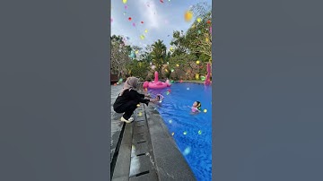 LEIKA CECIY BALAPAN BERENANG KE BUNDA KIRA KIRA SIAPA PEMENANGNYA 🥳 #dienafitri #shorts