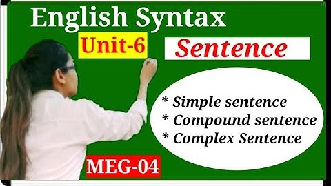 Aspects of language,unit-6, English Syntax topic-Sentence +its types.meg-4,ignou.
