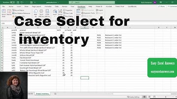 Use Case Select for inventory in Excel