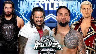 Jey  Uso & Cody Rhodes vs Roman Reigns & Jimmy Uso TT Match At WWE Championship - Full Match