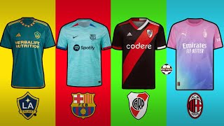 57 third kits from different football teams around the world