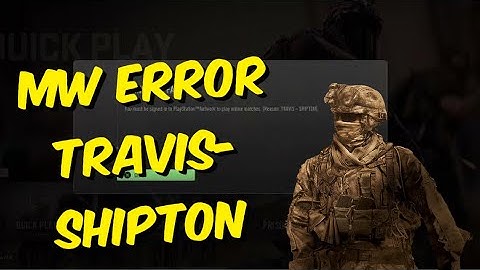 How To Fix Modern Warfare 2 Conection Failed Travis-Shipton Error