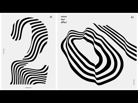 Wave Text Effect in Adobe Illustrator | Make with Mesh & Transform | Graphic design