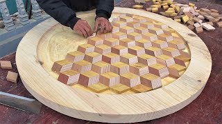 Extremely Ingenious Craft Woodworking Plan That You Should Not Miss // Design A Unique 3D Table