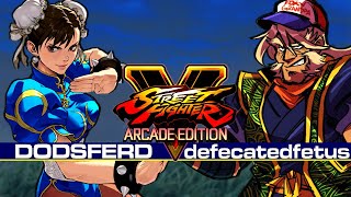 【スト5AE】 DODSFERD [ 春麗 チュンリー chun-li ] vs [ 是空 zeku ] defecatedfetus 【SF5AE】