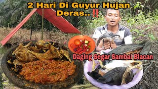 2 Hari Di Guyur Hujan Deras...‼ Daging Segar Sambal Blacan