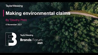 Brands Forum 2021 | Making environmental claims by Taylor Wessing LLP 85 views 2 years ago 20 minutes