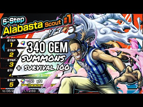 340 Gem Mr 3 Summons Survival 100 Gameplay Alabasta Scout 1 One Piece Bounty Rush Opbr Youtube