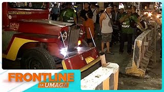 Jeep, Sumalpok Sa Mga Concrete Barrier Sa Edsa Co. Congressional I Frontline Sa Umaga