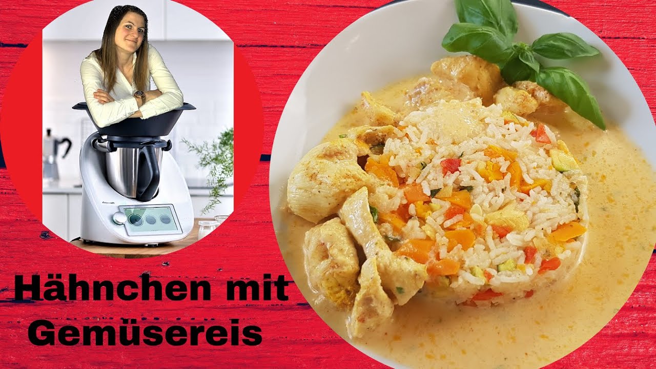 Hähnchen mit Gemüsereis | Senfsauce | Anbratfunktion TM6 | ThermoMixenmitClaudia