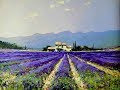 Мастер-класс картина маслом "Лавандовое поле".Lavender field.Picture