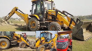 JCB 3dx machine sonalika tracto powertrac Mahindra tractor Swaraj Arjun tractor 🚜🚜 loading video