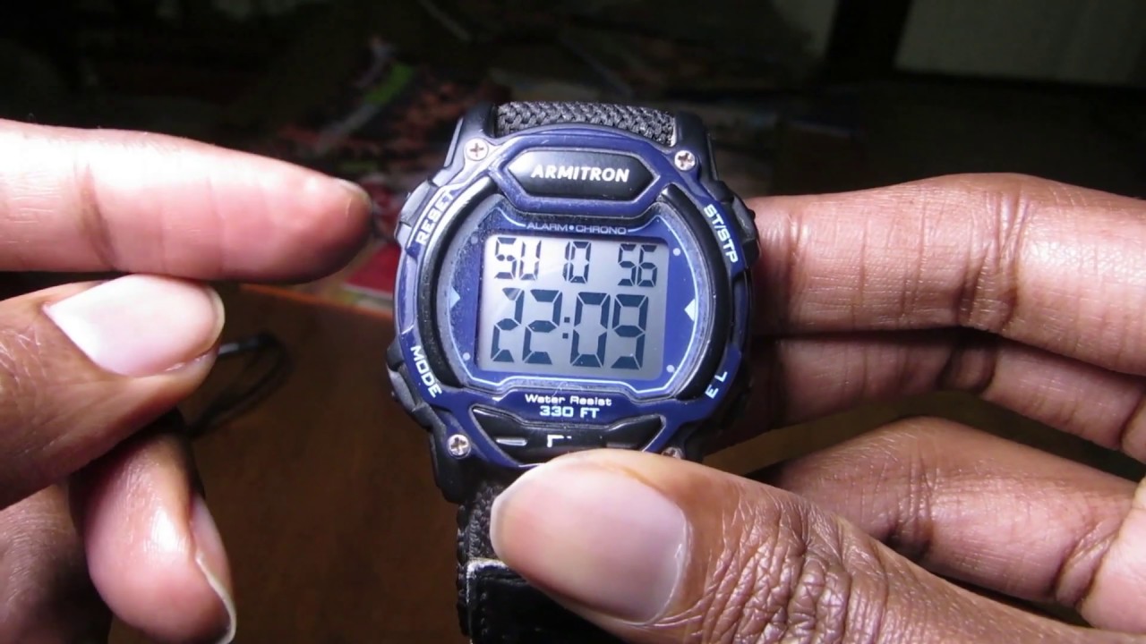 how do i set my armitron pro sport watch