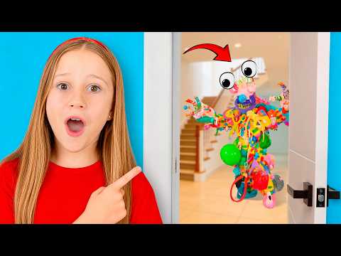 Nastya et le drôle de défi de nettoyage du monstre-jouet pour les enfants