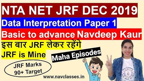 Maha episode Data Interpretation Paper 1 | NET JRF DEC 2019 | Complete Revision with Navdeep Kaur