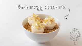 Real egg dessert! Passionfruit & white chocolate | Fine dining easter pastry special screenshot 3
