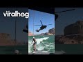 Blackhawk Helicopter Creates New Waves For Wake Surfer ViralHog mp3