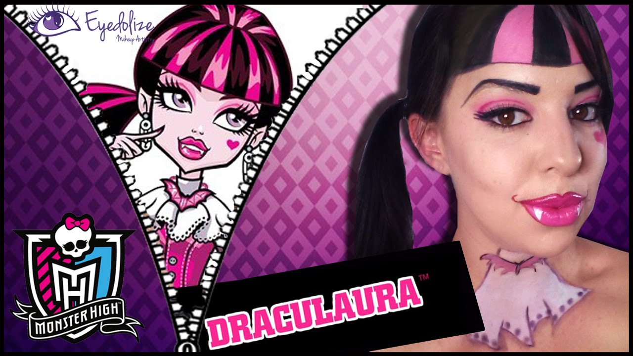 Draculaura Monster High Makeup Tutorial by EyedolizeMakeup - YouTube