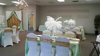 Mint Green and Gold Event Design