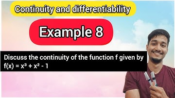 Continuity and differentiability example 8 | Example 8 chapter 5 class 12