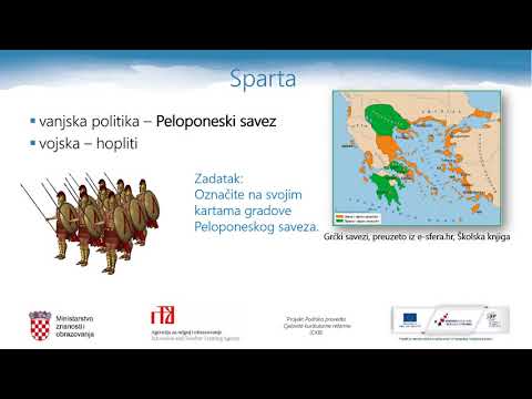 Povijest, 1. r. SŠ - Atena i Sparta – političko uređenje grčkih polisa