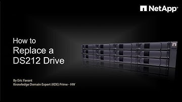 How to Hot swap a disk drive in a DS212 Shelf