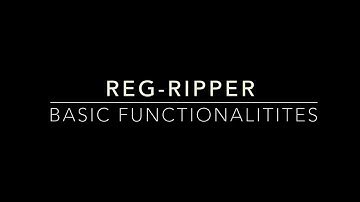 RegRipper - Basic functionalities